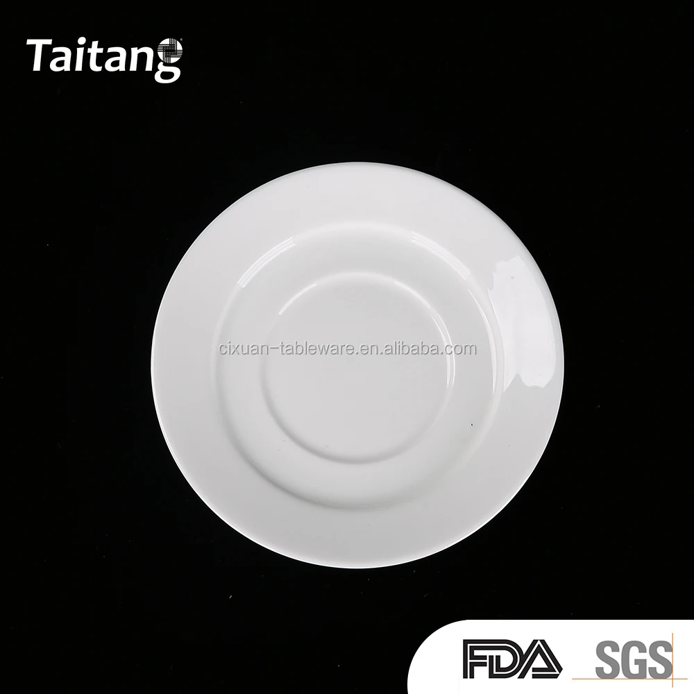 
White ceramic soup tureen with saucer 