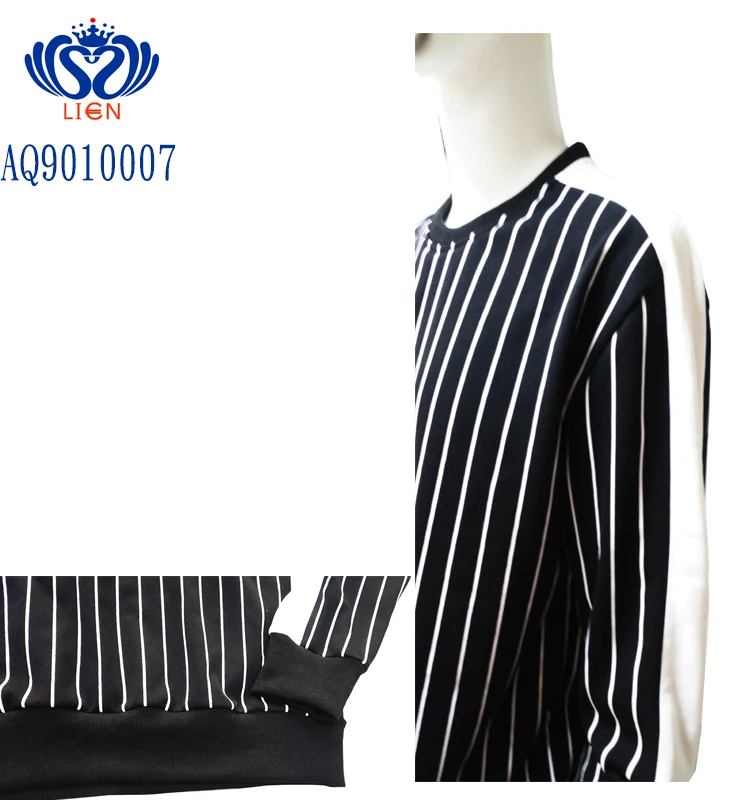 
Factory Price French Terry Cloth 100% Cotton Men Print stripe Hoodies 