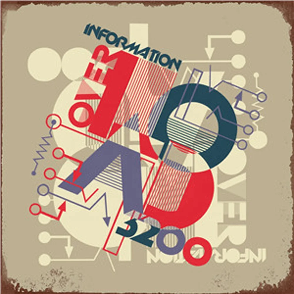 Preciser Rectangular Retro Graffiti And Street Art Printing Metal Poster