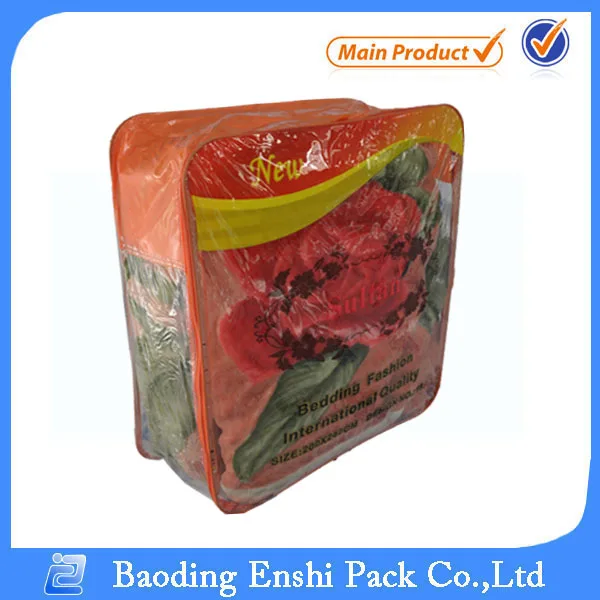 factory direct sale rich soft elegant blanket packaging pvc bag