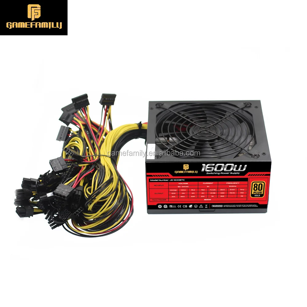 
 Блок питания форм-фактора для майнинга биткоинов ETH, форм-фактор ATX, Мощность 1600 Вт, мощность 2000 Вт, несколько выходов 12 В, доступны модели 1U, 2U, 3U, 4U  
