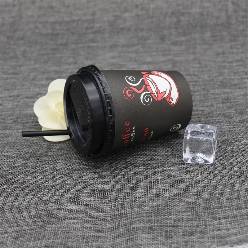 
High quality disposable coffee cups 8oz logo printed paper hot coffee cup with lid 