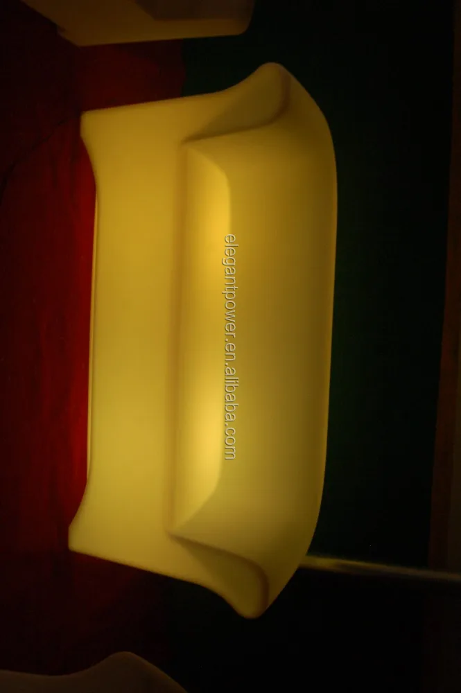 Promotional bar illuminated wholesale set outdoor club  lounge sectional plastic light up nightclub furniture glow led sofa