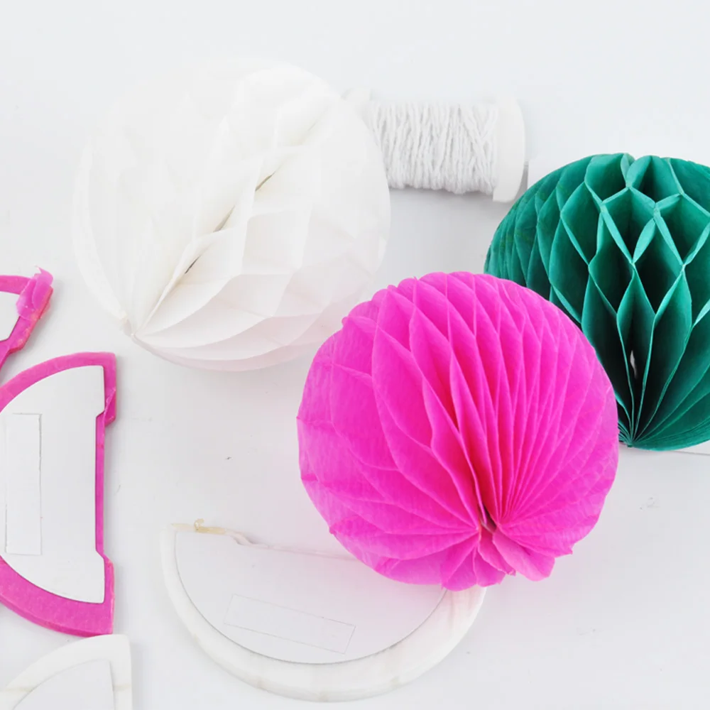 3-дюймовый антикварные ткани красочные украшения для вечеринок Свадебные Круглые Сотовые Фонари мяч