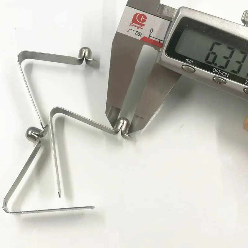 V shape spring loaded button , spring clip with button fastener tube lock scaffold