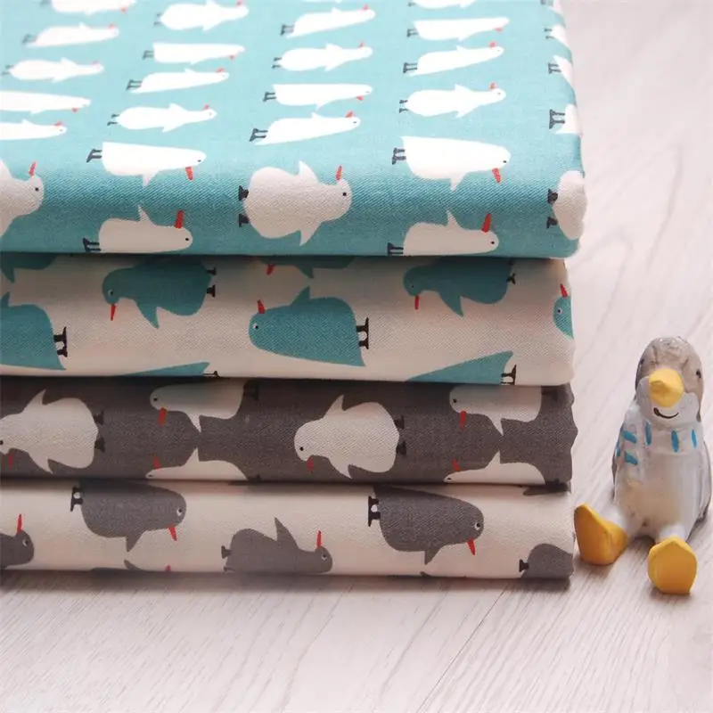 Printed Penguin 100% Cotton Fabric Eco-Friendly&Breathable Patchwork Cloth For DIY Sewing Crafts