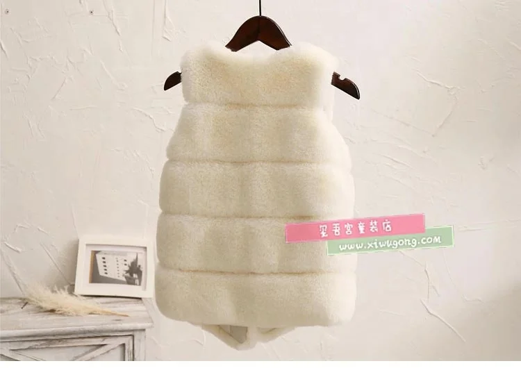 
New Arrival Autumn Winter Baby Girls Faux Fur Waistcoats Vest 