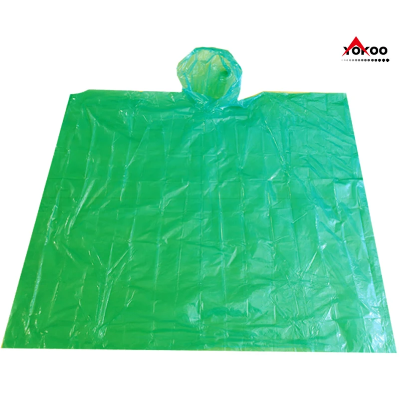 
LDPE disposable rain ponchos with custom logo printing for promotion 