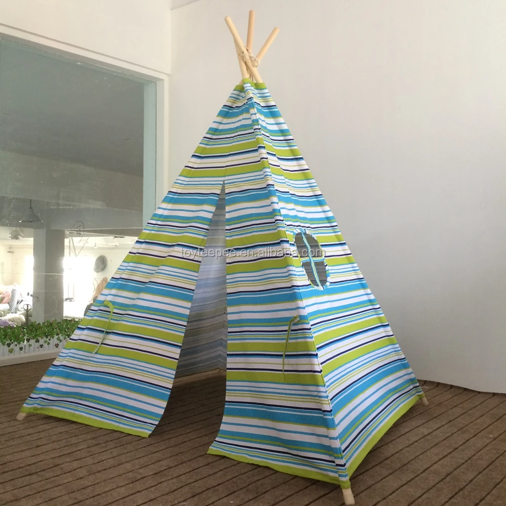Детская складная Игровая палатка-вигвам с чехлом для переноски в помещении и на улице
