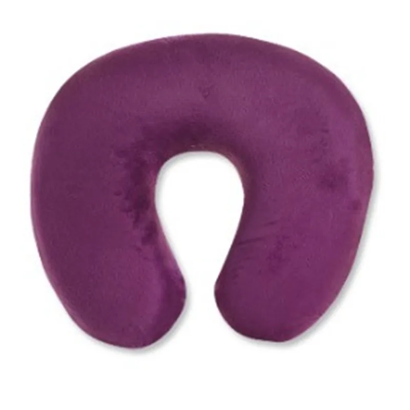 Memory Foam Neck Pillow Cheap Price Custom U-shape Travel 100% Polyester Pillow Massager Knitted Travelling Airplane Car 1 Pc
