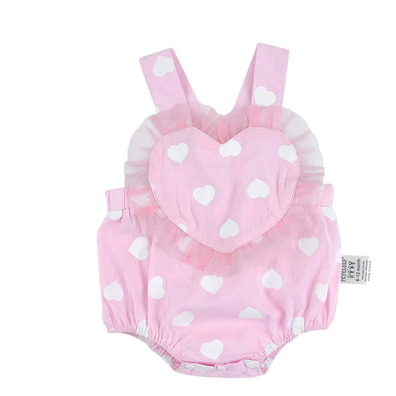 Cute Boutique Bodysuit Baby Girl Clothes Short Sleeve Newborn Floral Romper Casual 40 Wholesale Backless Onesie Infant Summer