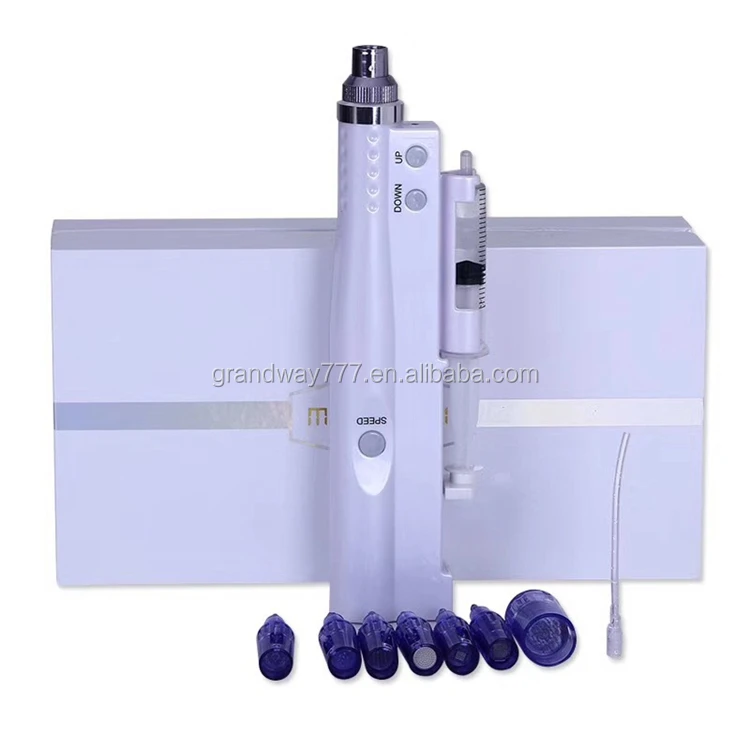 Wireless Electric Derma Pen with Injection Pipe Derma Stamp with Syringe