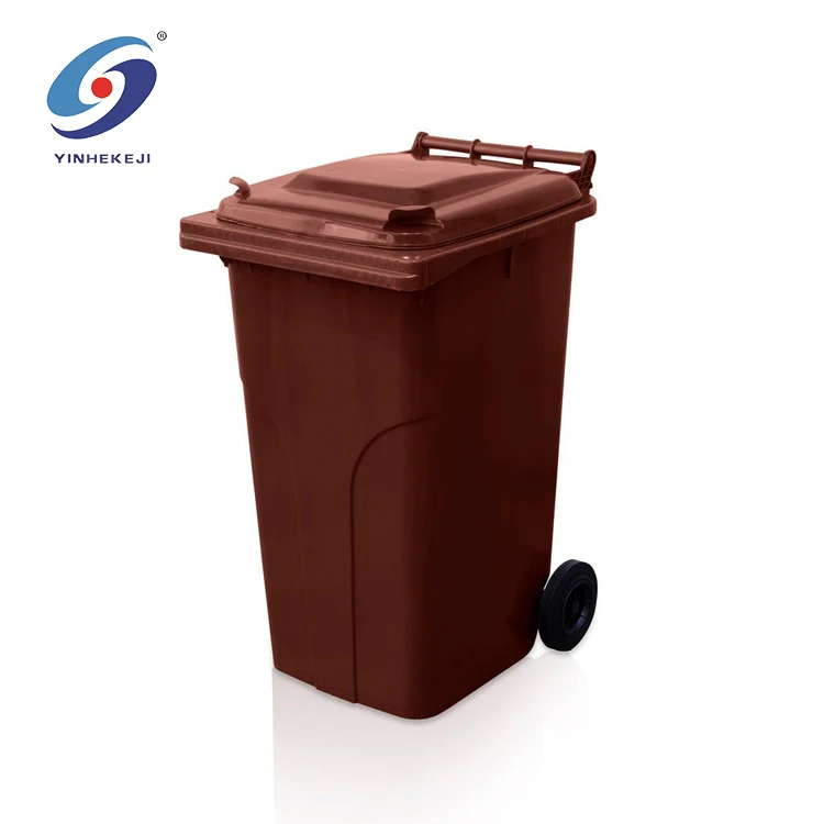 
Solid rubber wheel double wheel amusement park outdoor trash can 