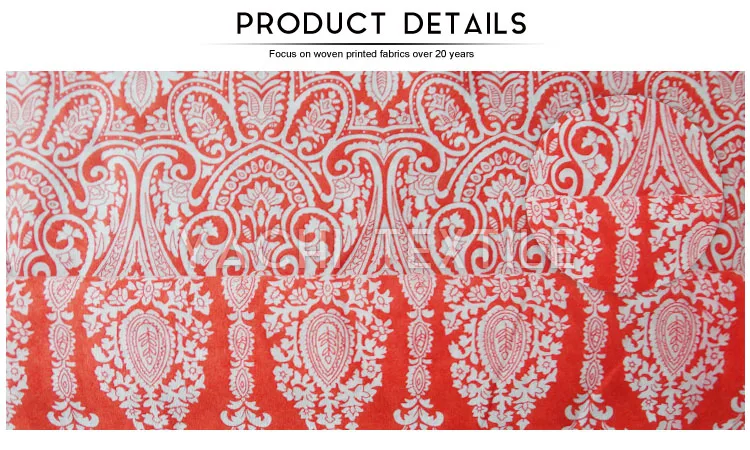 100% printed cotton fabric for dress high quality cotton fabric