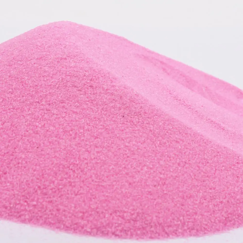 Deep pink colored sand