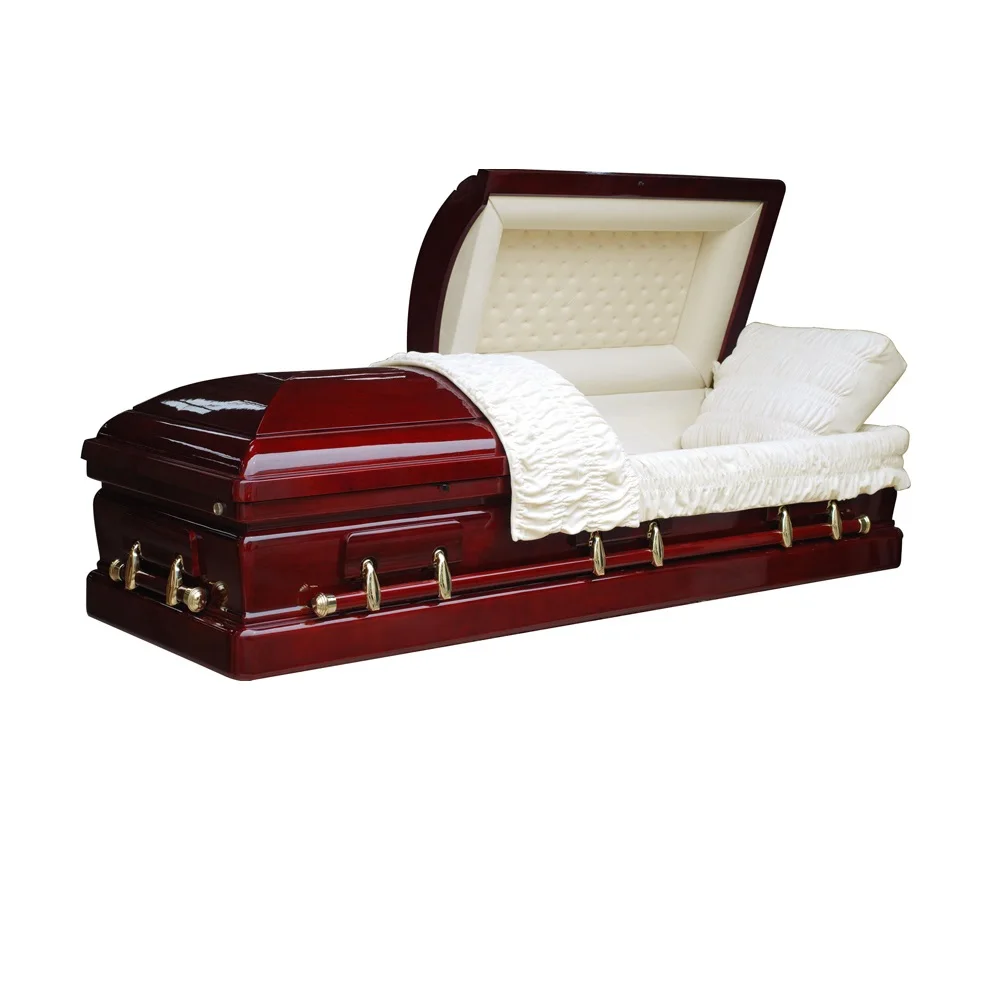 F01Nice quality wood veneer coffins china casekt supplies