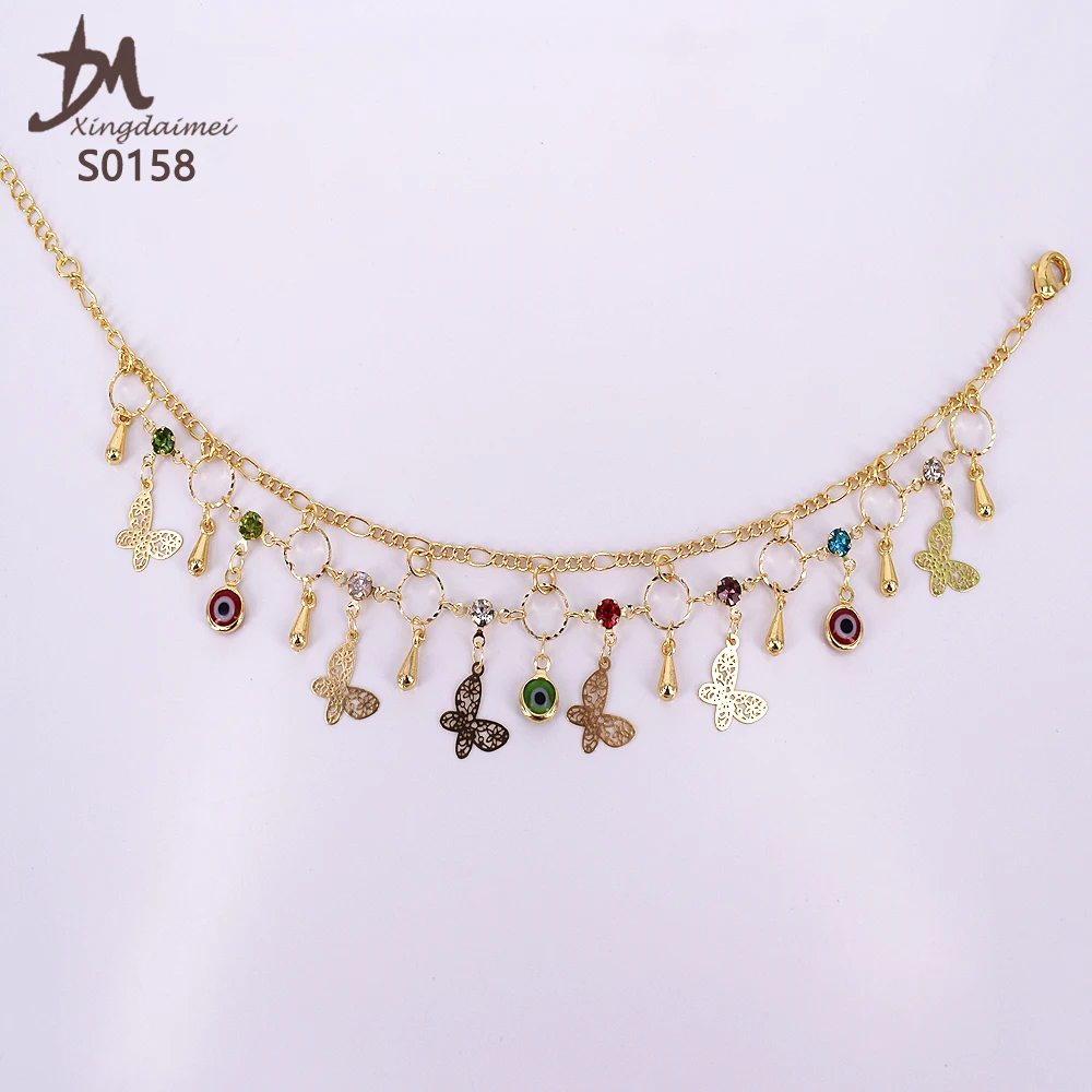 S0158 fashion colorful rhinestone women Religion, anklet jewelry