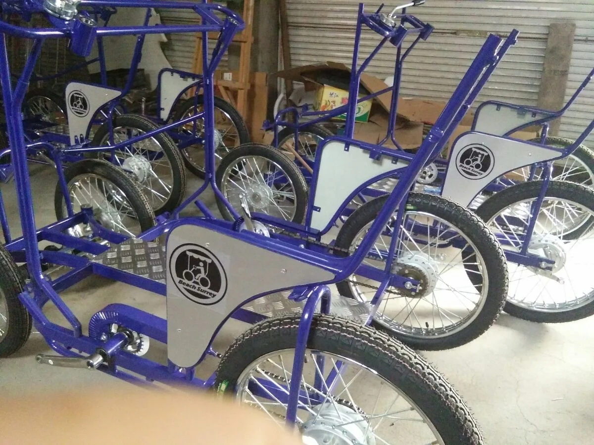 DELUXE  classic 2PERSONS  SURREY BIKE WITH LED LIGHTS QUADRICYCLE