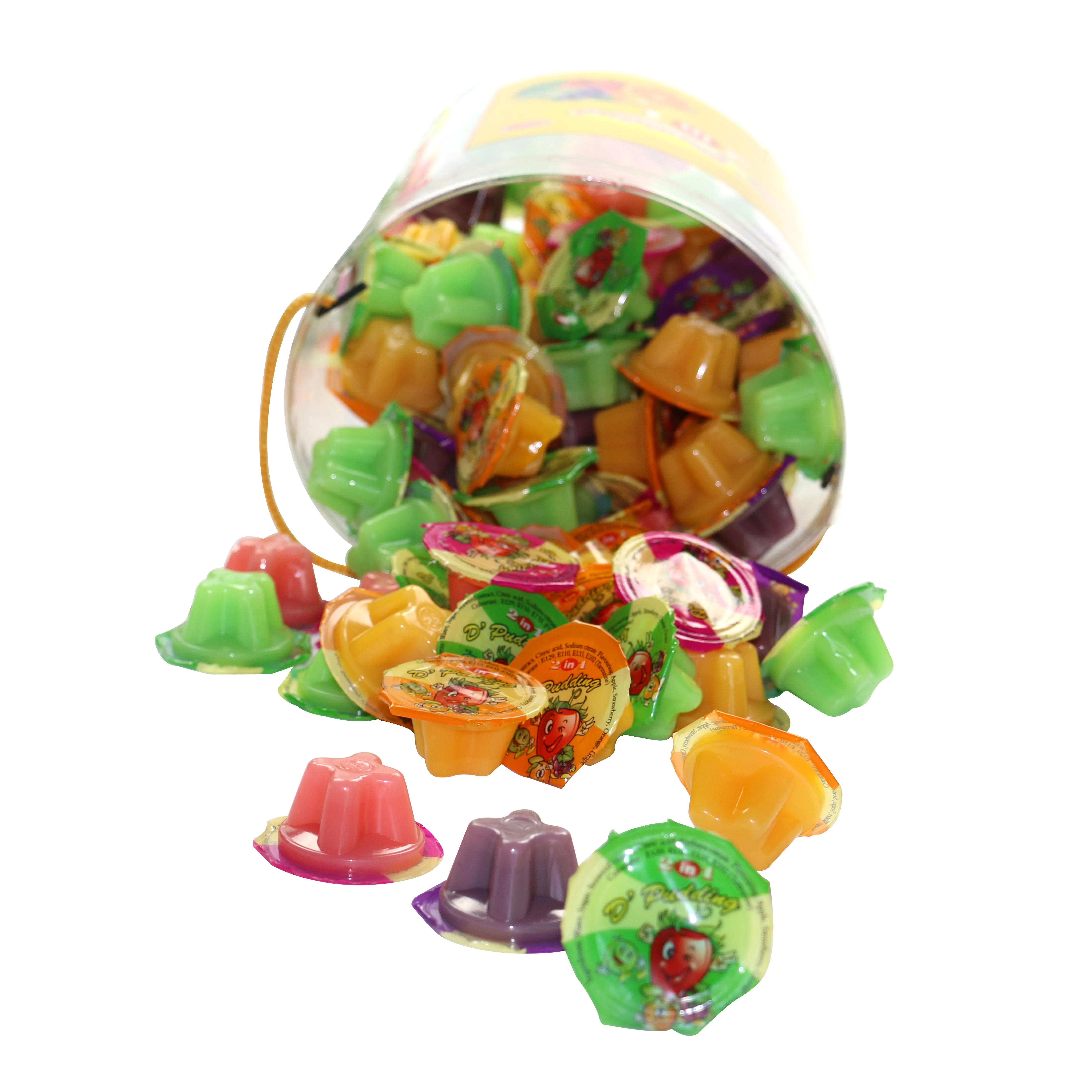 Fruit pudding & jelly in jar/jelly pudding