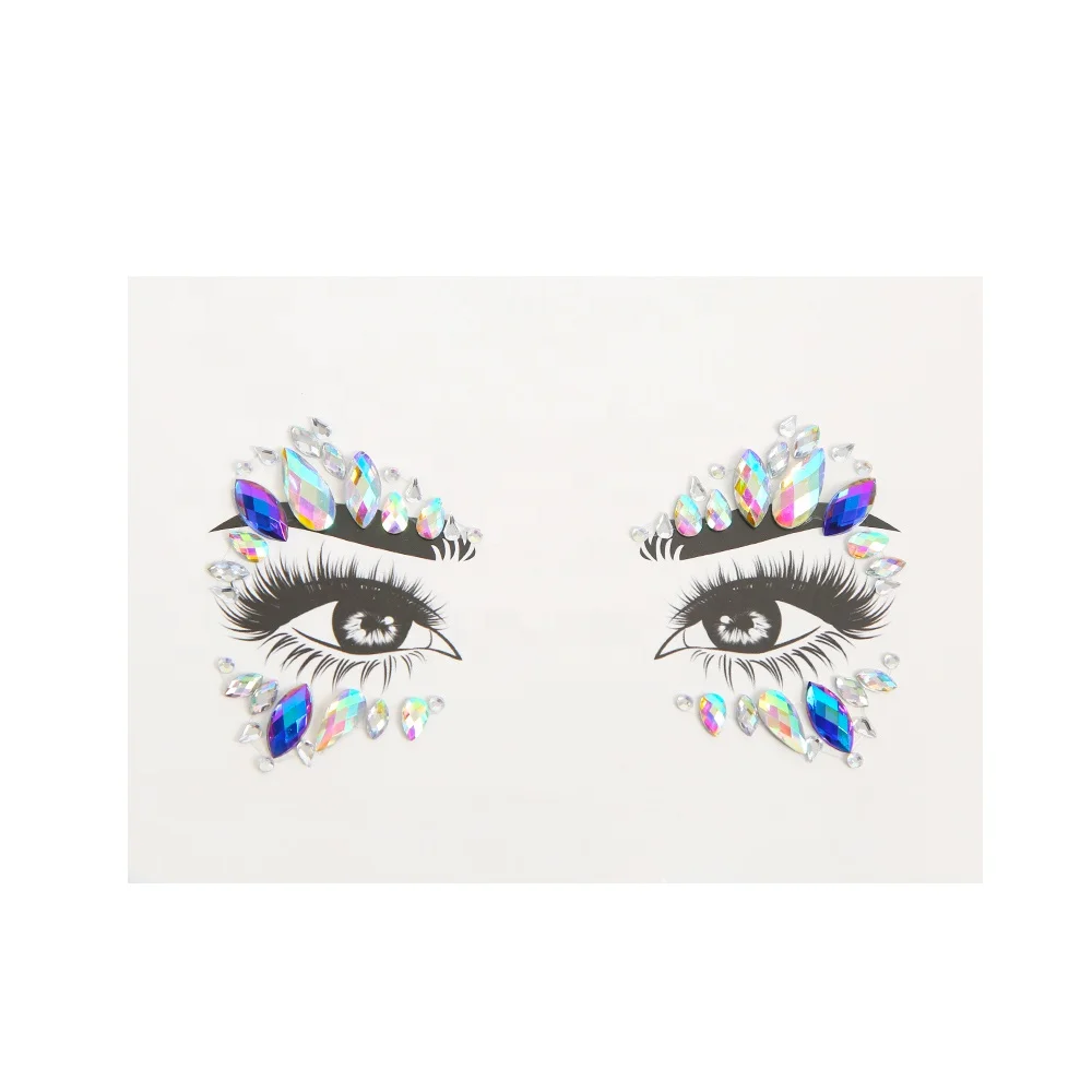  Eye Shadow Decoration Face Gem Jewels Body Art Rhinestones Adhesive