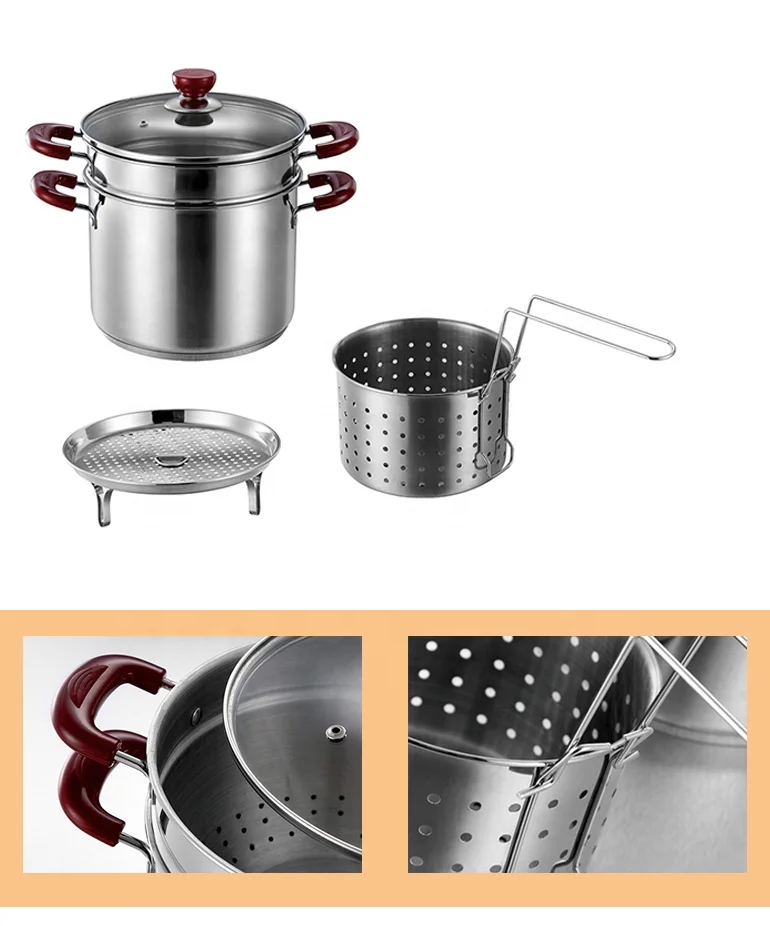 kitchen pasta cooking commercial steamer pots with basket