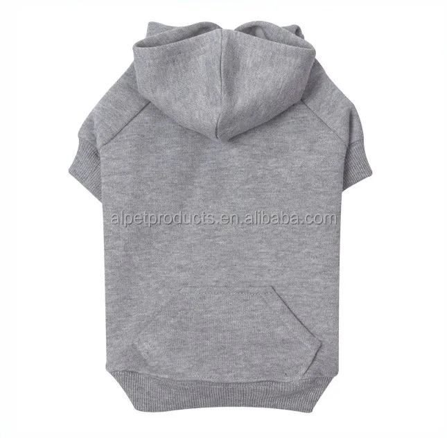 Pet Clothes Fleece Polyester/Cotton Basic Dog Hoodies with Pocket