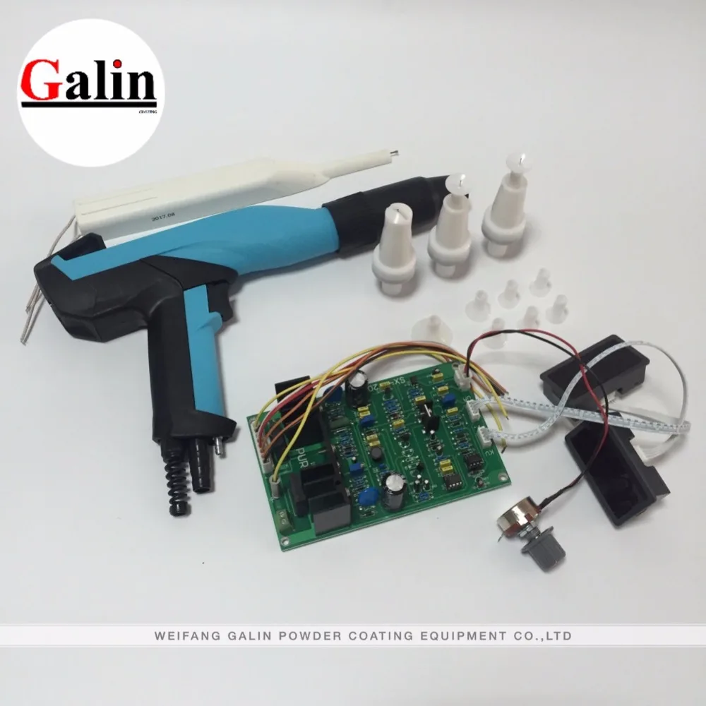 Electrostatic Powder coating machine manual spray gun with cascade and PCB