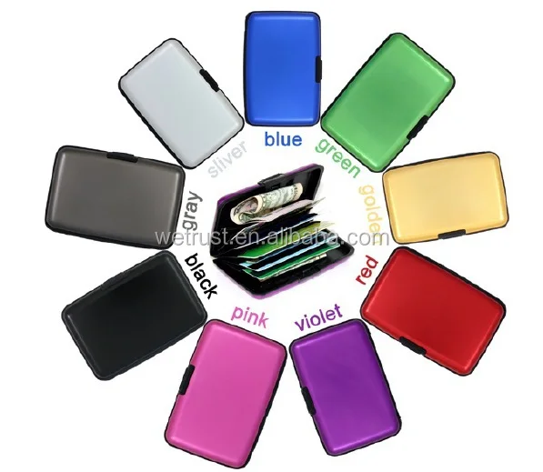 Aluminum Card Wallet Protect From RFID Scanning Card Holder Wallet