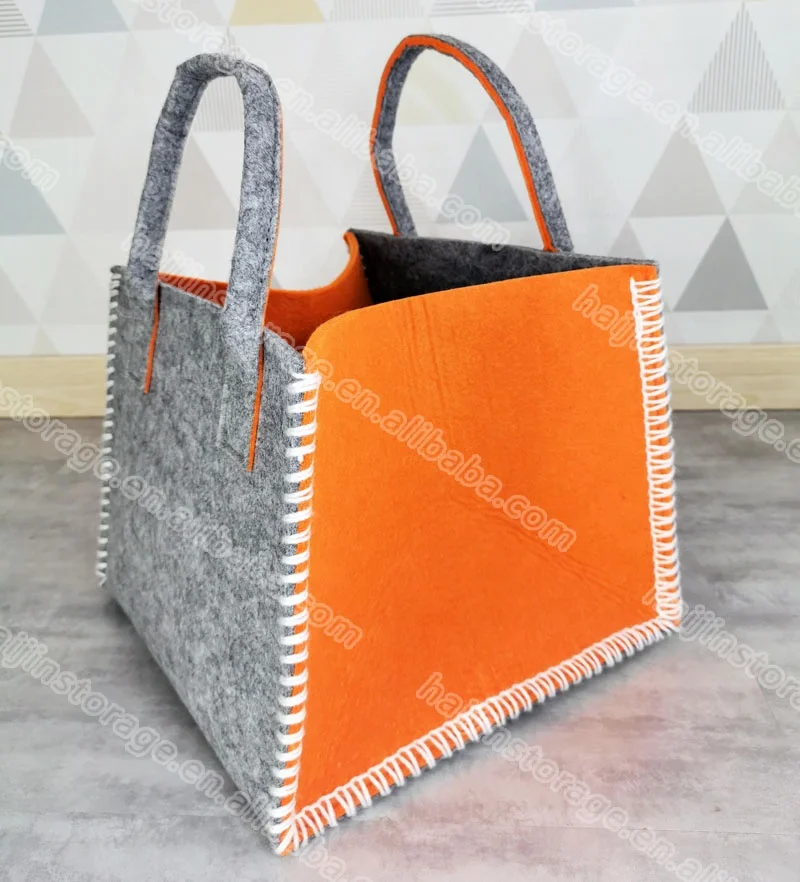 Felt Cloth Storage Basket For toys or clothes foldable Storage Felt hamper