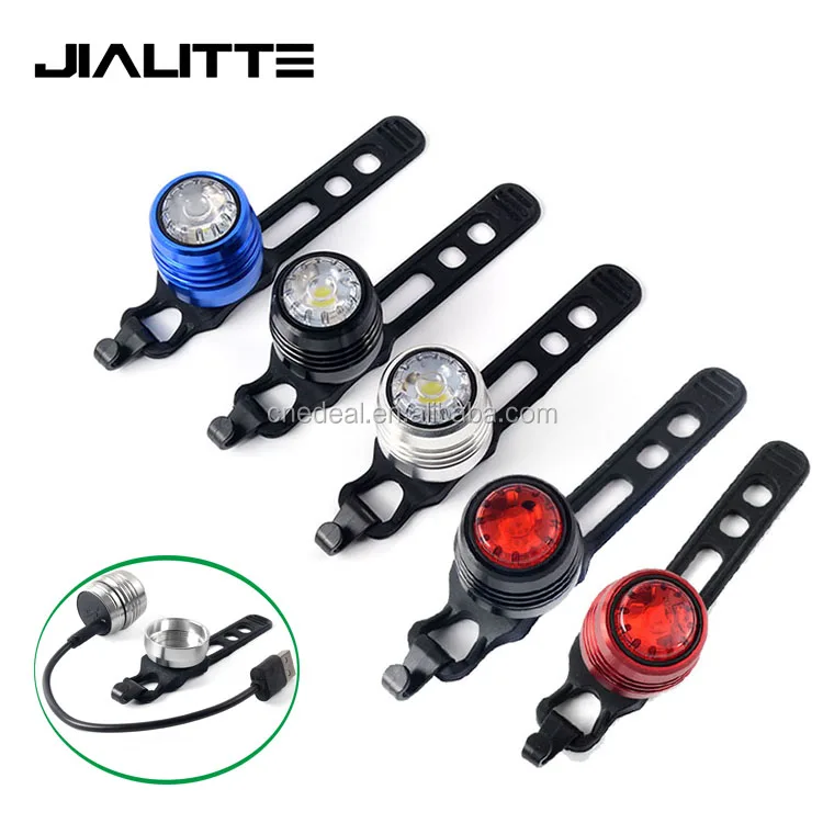 Jialitte B068 Aluminum Rechargeable Bicycle Tail Light USB Ruby Diamond LED Bike Light