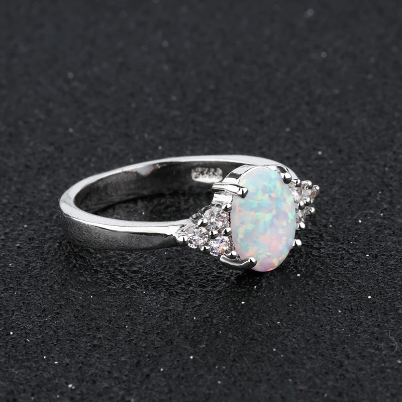 New fashion jewelry with white fire opal stone ring wholesale