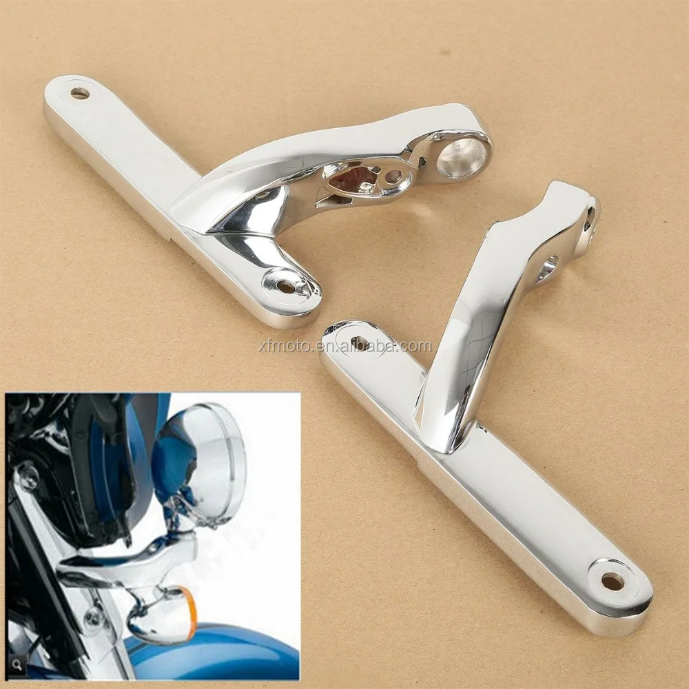 TCMT  Motorcycle Parts Chrome Auxiliary Lighting Brackets For Street Glide Frame Parts 2009-2016 XF2906329-E