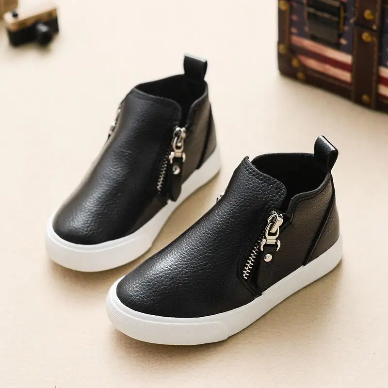 Brand new kids shoes boys girls shoes fashion high top leather shoes girls comfortable casaul leather