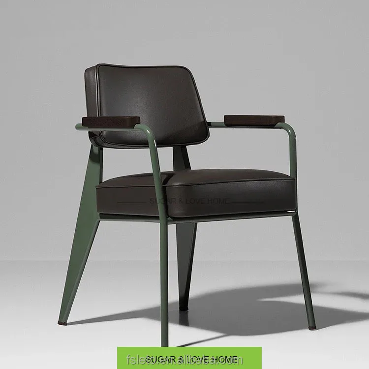 OEM industrial loft restaurant furniture modern armchair pu leather dining chair