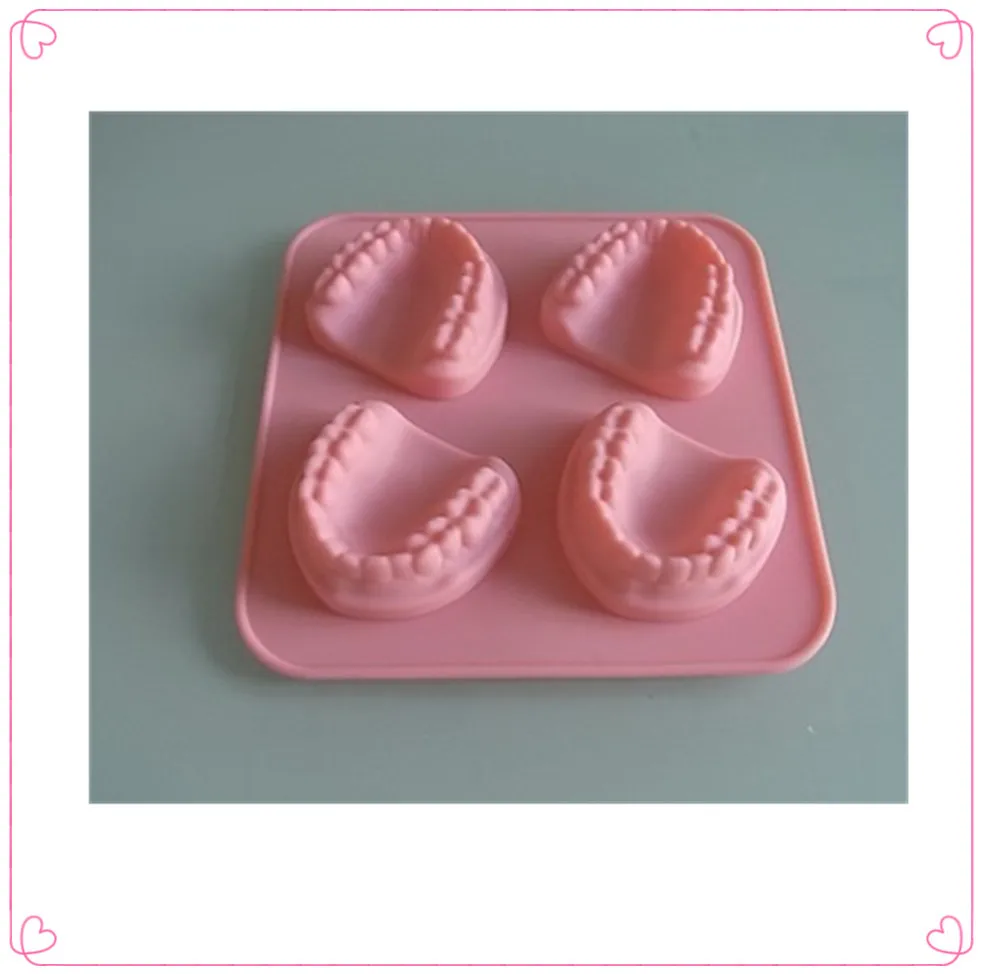 Silicone freezing mould of teeth shape ice tray mold