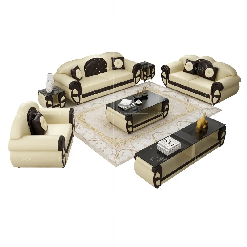 Home Furniture General Use Latest Design Leather Sofa Set 3 2 1 Seat Genuine Living Room sofa price