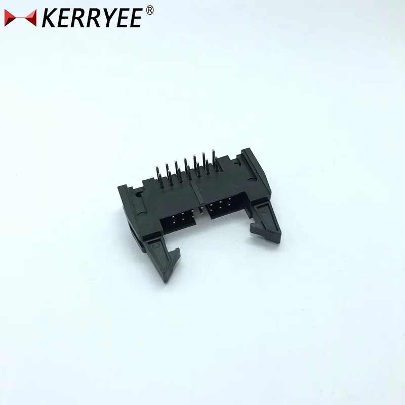 
14P Right angle shrouded box header connector 