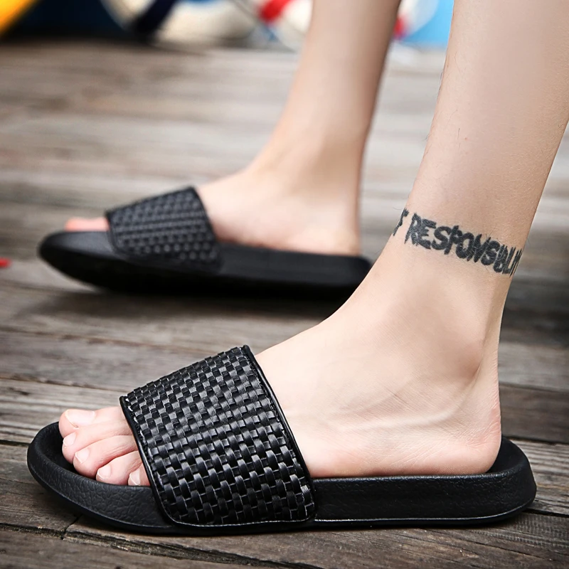 Новый дизайн, дешевые шлепанцы для мужчин, сандалии, высококачественные мужские тапочки, сандалии, плетеные тапочки, обувь