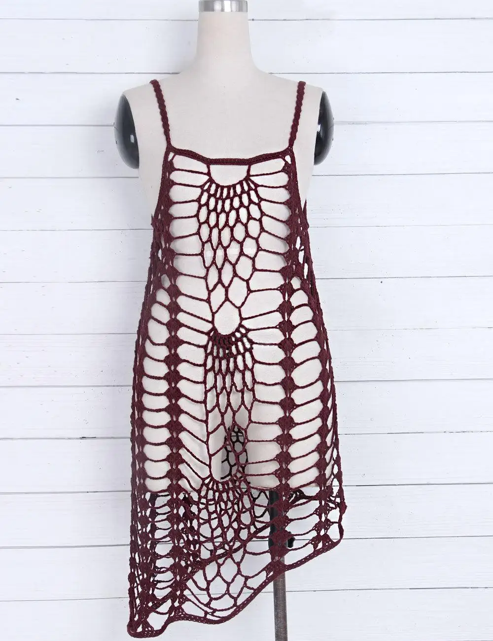 
B21990A Women sexy Hollow-out hook crochet Knitted Dress 