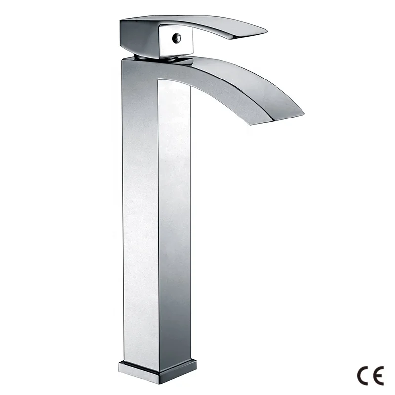 Латунный смеситель HIMARK с основным корпусом и одной ручкой, хромированный квадратный смеситель для раковины в ванной комнате с одним отверстием