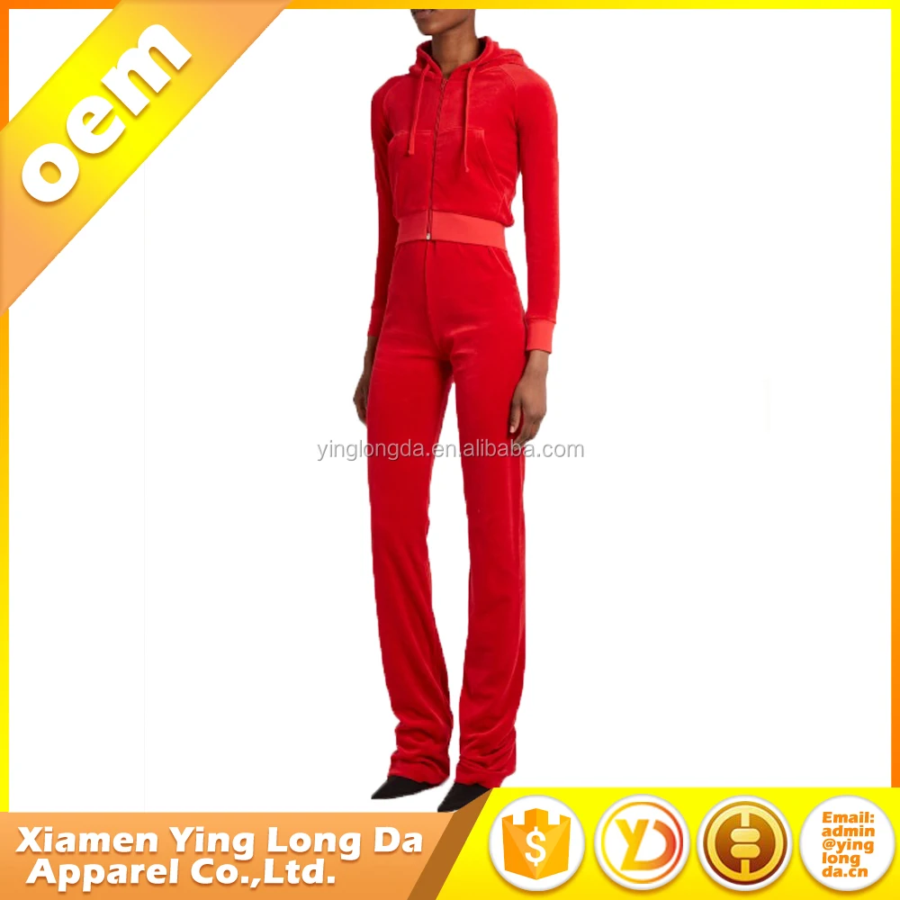 Latest Design Wholesale  Professional customized golden velour tracksuits