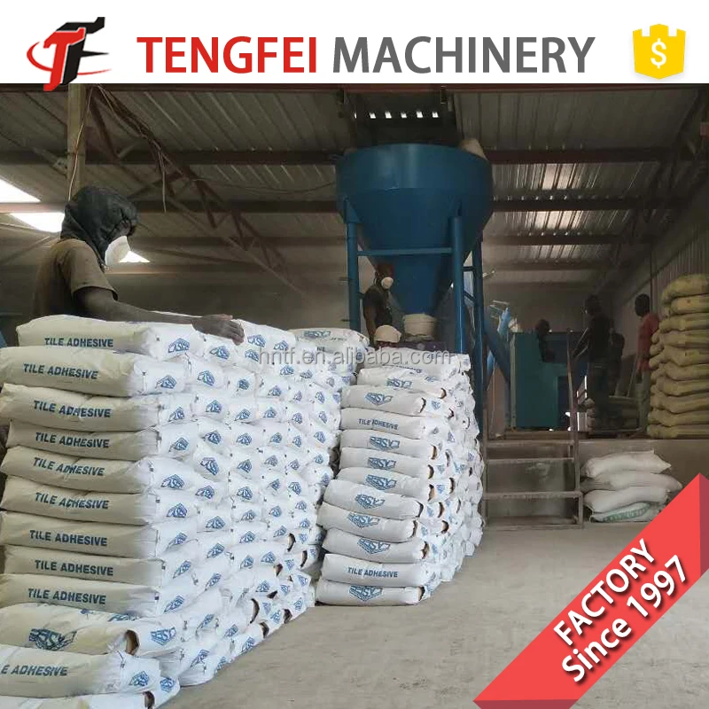 Low Cost Continuous Tile Adhesive Dry Construction Mixture Mortar Mixer