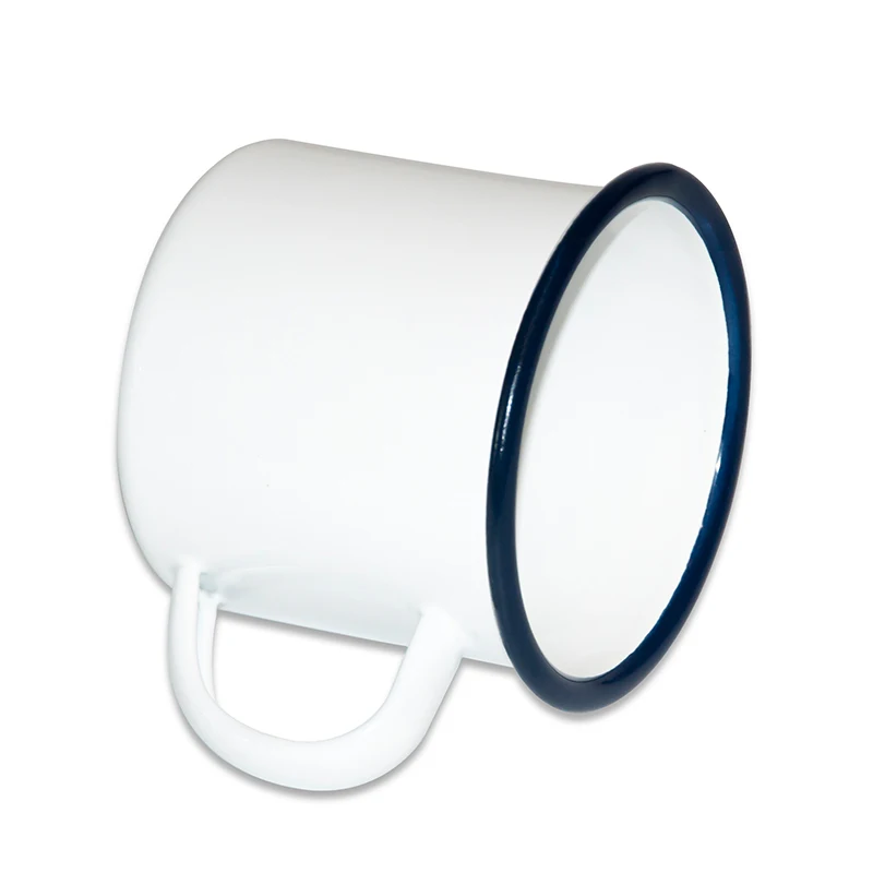 Sunmeta White sublimation blank mug sublimation custom enamel mug