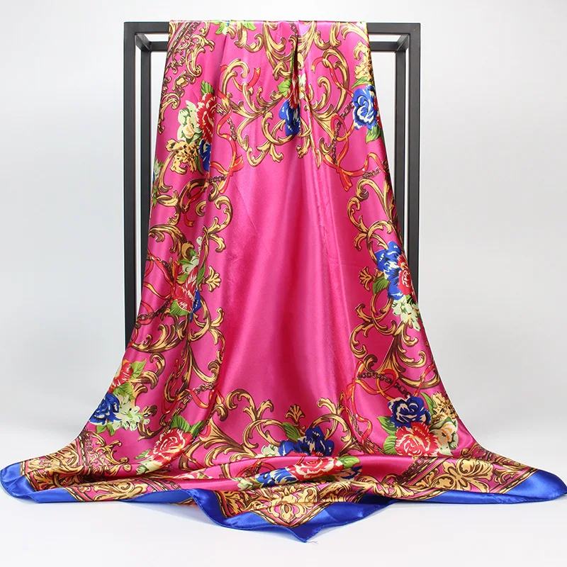 Floral pattern Wholesale polyester head scarf