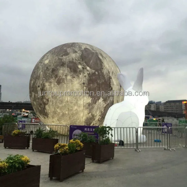 giant inflatable moon balloon with lighting for event BA-21