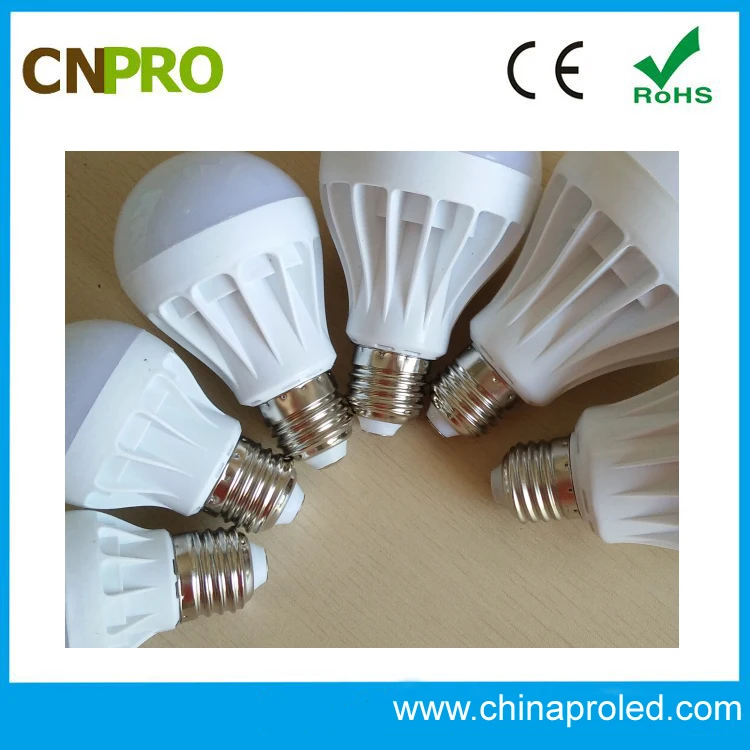 Cheap wholesale plastic e27 e14 b22 led bulb light 9wAC160-280v 2 years warranty