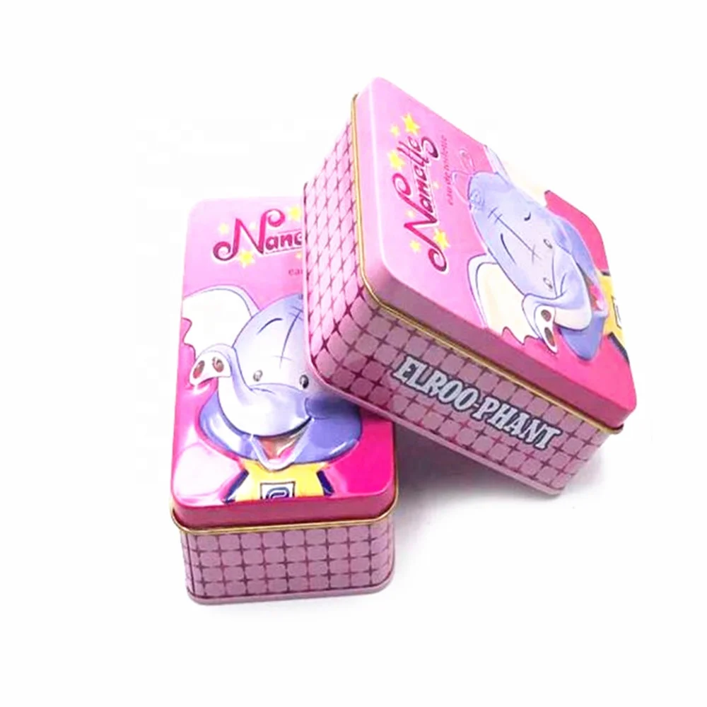 Wholesale metal container playing cards games chess tin box tin can for kids