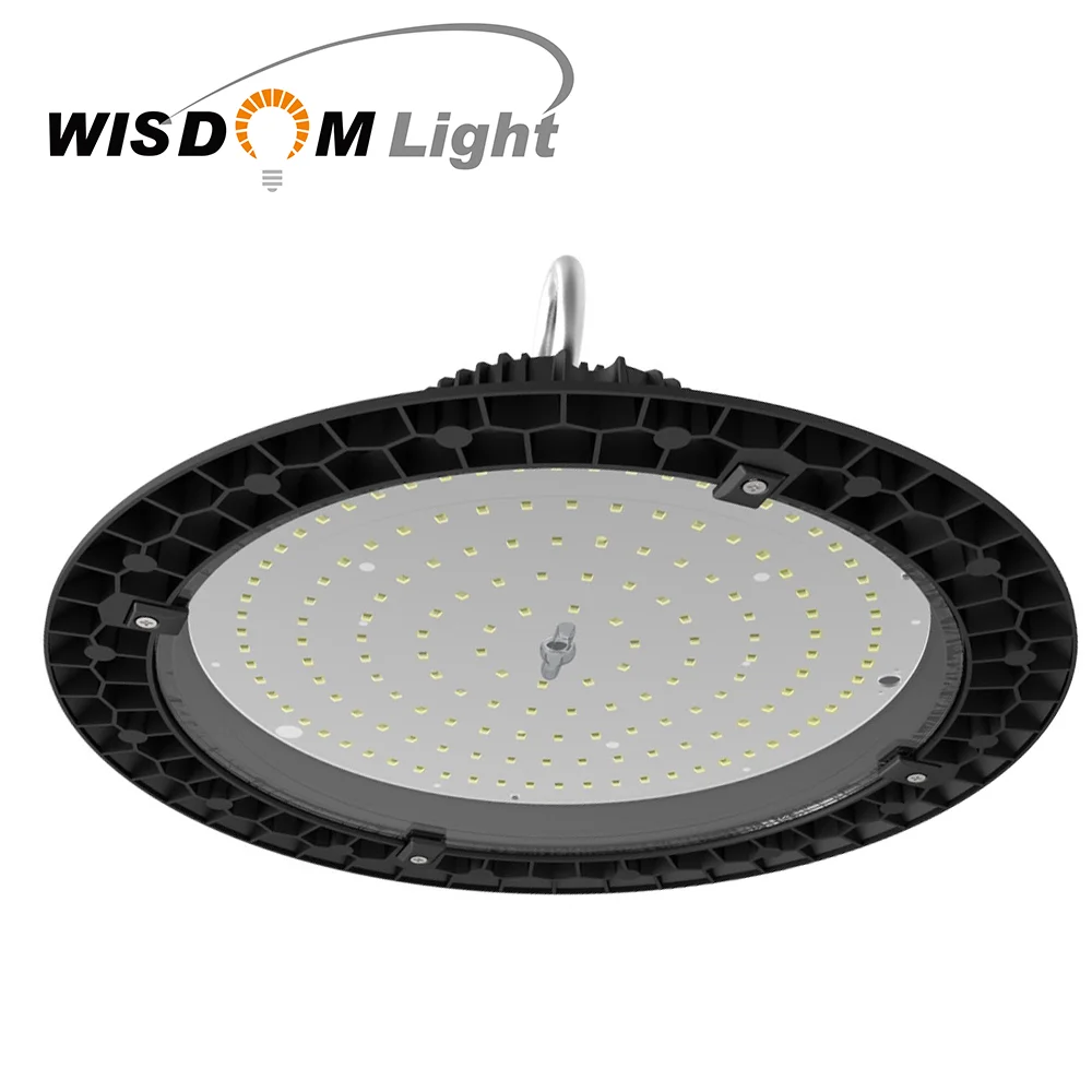 Мудрость света IP 65 100w 150 Вт УФО СИД подвесной светильник типа high bay освещение НЛО, светодиодный подвесной светильник типа high bay освещение лампа ночник с датчиком движения
