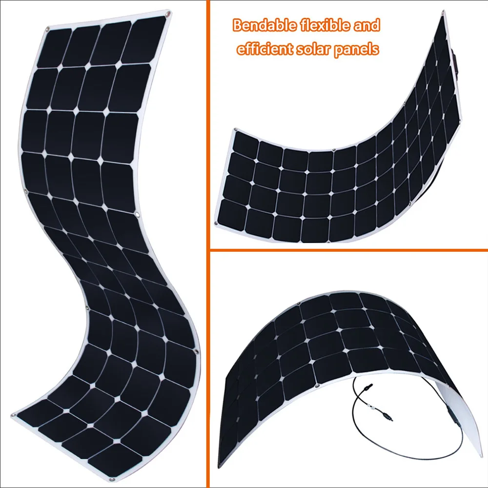 
High Efficiency Sunpower 100w 120w 150w 180w Marine Semi Flexible Solar Panel Prices 