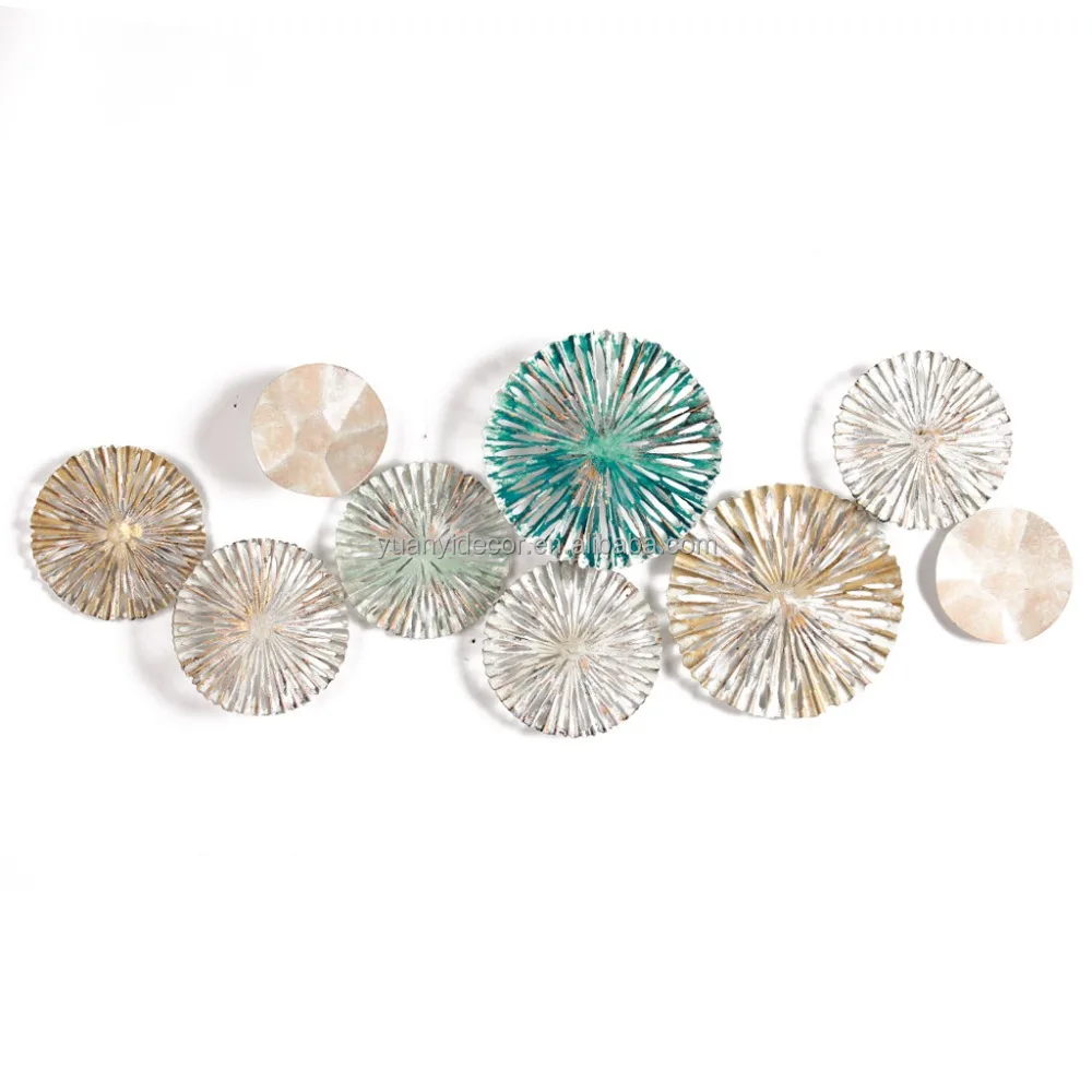 Best Selling Decorative Metal Lotus Leaf Wrought Iron Wall Art